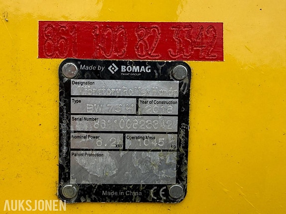 Bomag BW75 H tandemvals / vibrovals 20 of 21