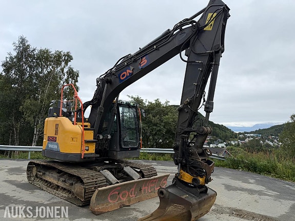 Volvo ECR145EL Beltegraver med GPS, rotortilt, skjær og kun 5952 timer 9 of 30