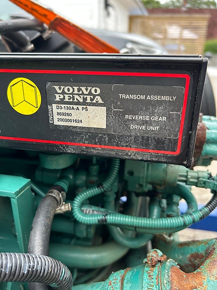 KOMPLETT VOLVO PENTA D3-130 HK DPS DREV-TRANSOM-LEDNINGSNETT OG KLOKKER 7 of 10
