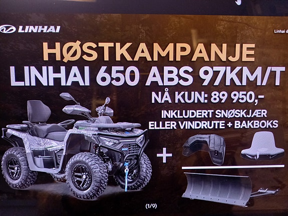 Linhai Landforce 650 ABS brems /97km/t, Servo ,varmeholker,setevarmer, Ledlys ,kufanger,krok,alufelger 2 of 23