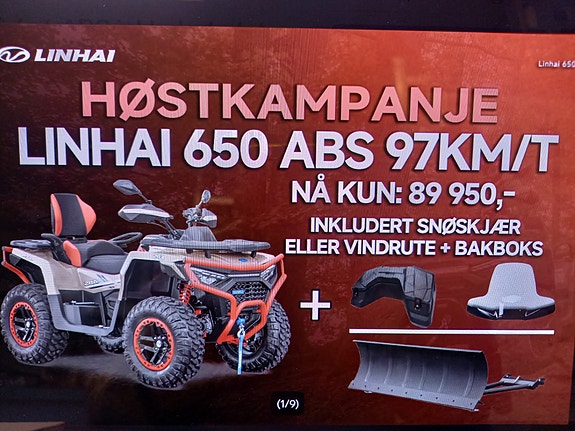 Linhai Landforce 650 ABS brems /97km/t, Servo ,varmeholker,setevarmer, Ledlys ,kufanger,krok,alufelger 4 of 23