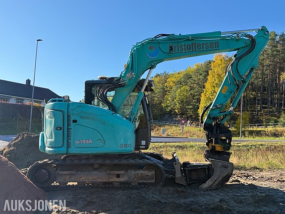 Kobelco SK75SR-7 Gravemaskin med 2 skuffer - Engcon tiltrotator 5 of 30
