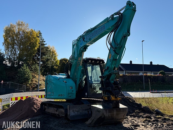 Kobelco SK75SR-7 Gravemaskin med 2 skuffer - Engcon tiltrotator 4 of 30