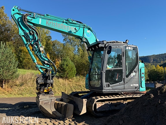 Kobelco SK75SR-7 Gravemaskin med 2 skuffer - Engcon tiltrotator 9 of 30
