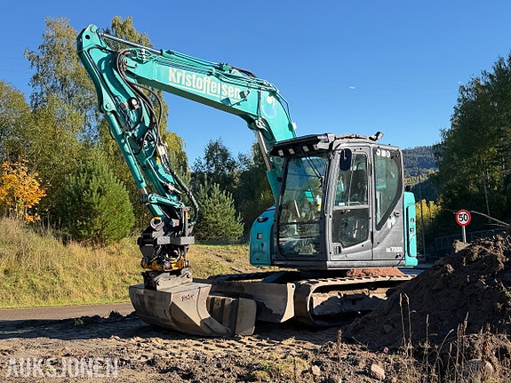 Kobelco SK75SR-7 Gravemaskin med 2 skuffer - Engcon tiltrotator 2 of 30