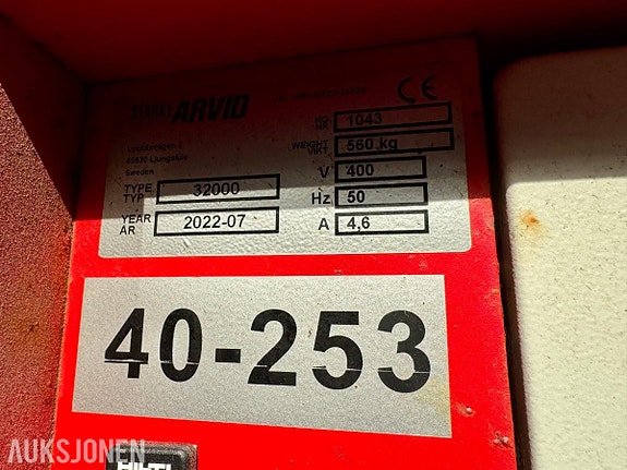 Andre Starke Arvid 32000 Avfallstømmer, 400V 3-fas 15 of 15