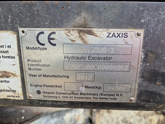 Hitachi ZX135US-3 21 of 21