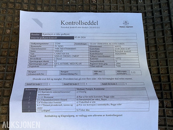 Nissan Planbil m/nedfellbarekarmer 23 of 23