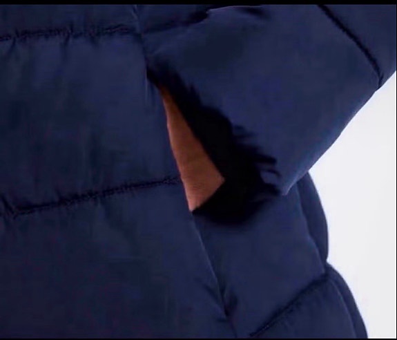 Ny lang blå vinter parkas