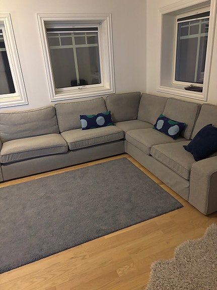 Grey corner sofa like new