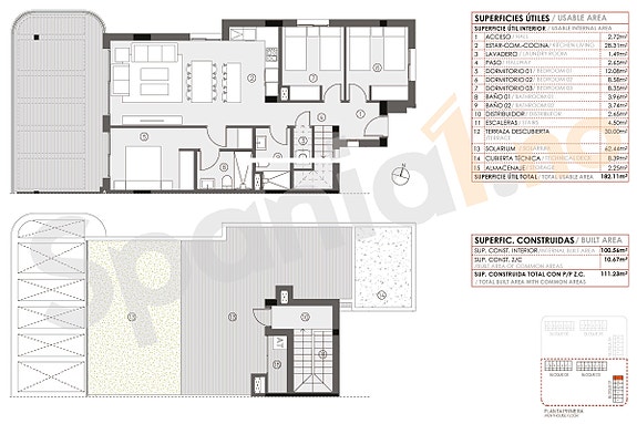Plantegning penthouse nr. 7