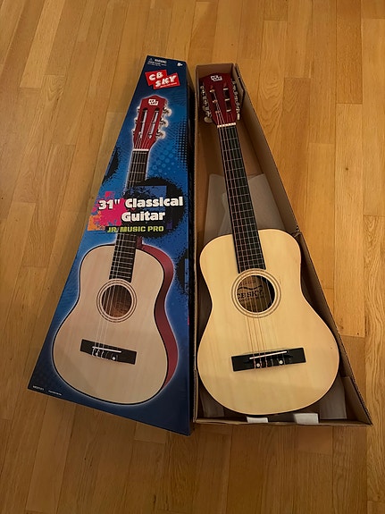 CBSKY 31" Classical Guitar akustisk gitar natur/rød