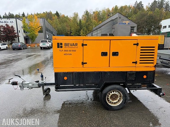 Andre 40 kVA dieselaggregat på tilhenger 2 of 26