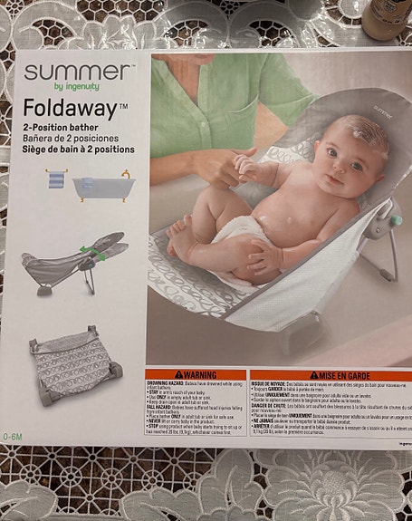 Summer Foldaway badehjelp 0–6 mnd – nesten som ny!