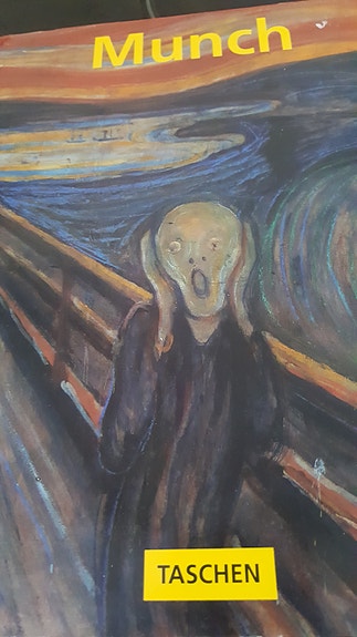 Edvard Munch bok med flotte bilder/historie.Flott for innramming.