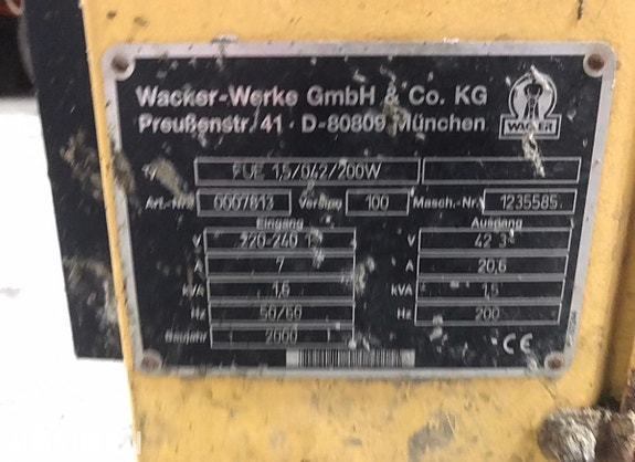 Wacker Neuson Omformer+veggvibrator 7 of 7