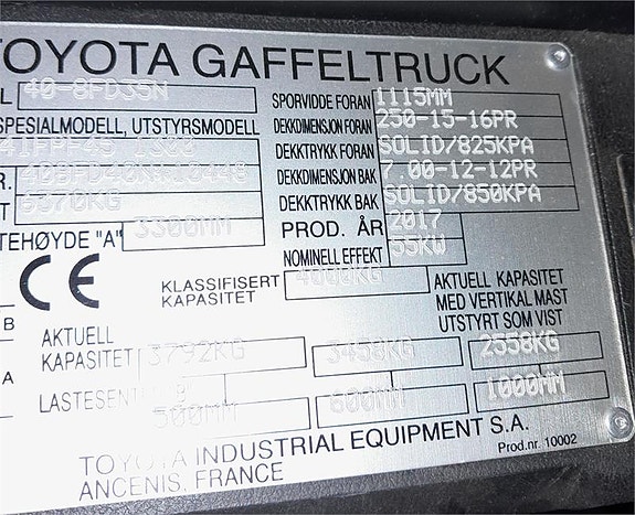 Toyota 40-8FD35N 4 of 4