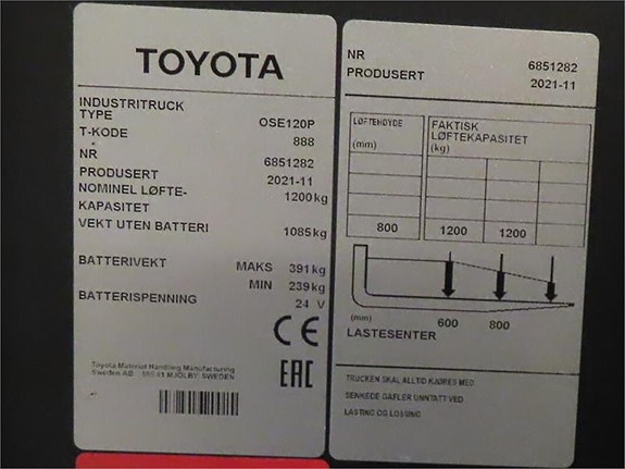 Toyota OSE120P 4 of 4