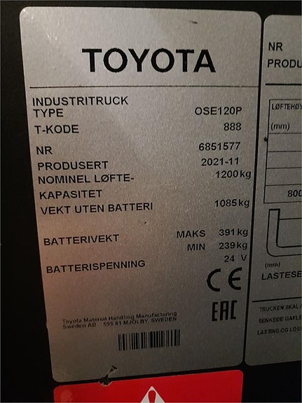Toyota OSE120P 4 of 4