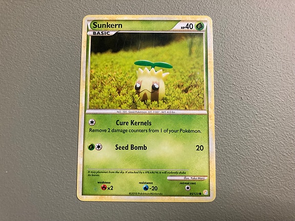 Vintage Sunkern #85 Pokemon HeartGold & SoulSilver Kort Yuka Morii