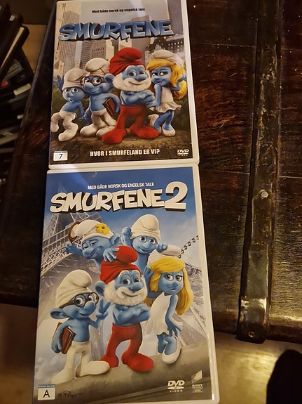 Smurfene 1 og 2 DVD filmer