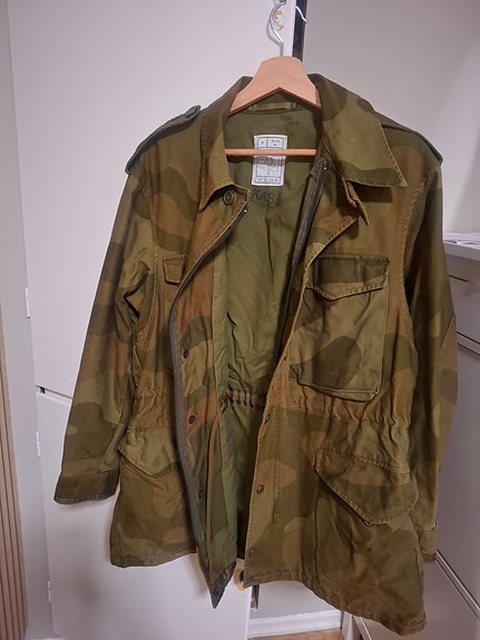 Feltjakke vintage forsvaret- meget stilig jakt,friluft, mote