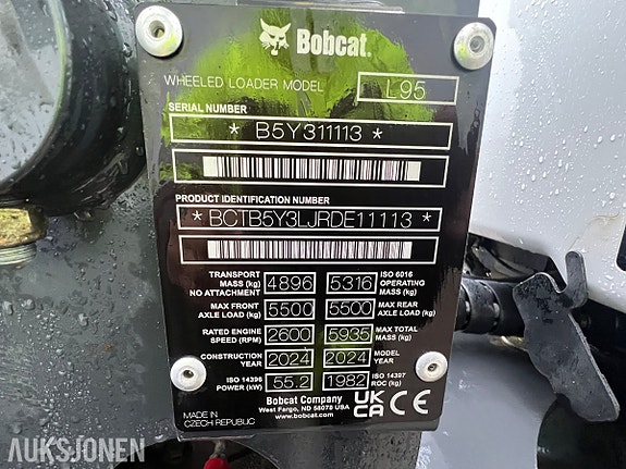 Bobcat L95 hydrauliske gaffler, lite timer! 15 of 30