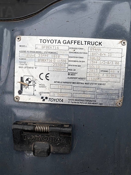 Toyota 8FBEKT16 9 of 13