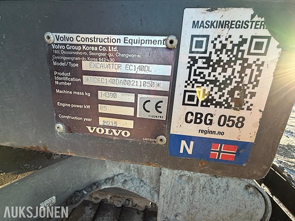 Volvo EC140DL Gravemaskin - Leica - Rotortilt - 2 Skuffer - 9121T 11 of 25