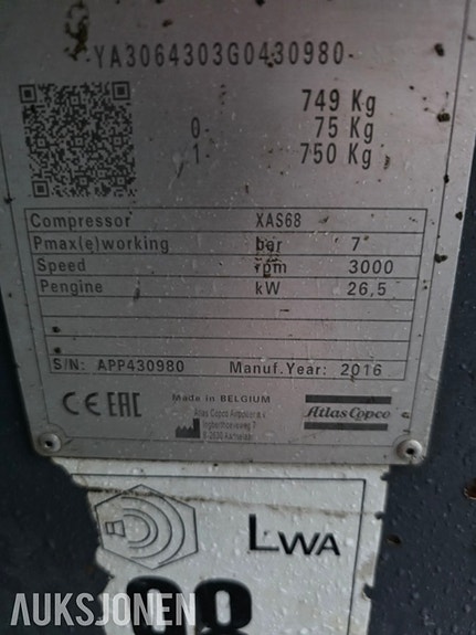 Atlas Copco XAS 68 13 of 13