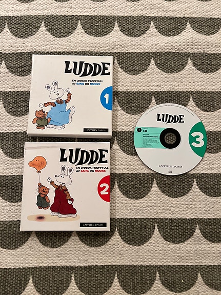 Ludde lydbøker 1 2 og 3 på CD Cappelen Damm