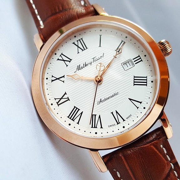 Mathey-Tissot - Swiss Automatic - Landeron 24 Caliber - Date - Gold - New - Herr