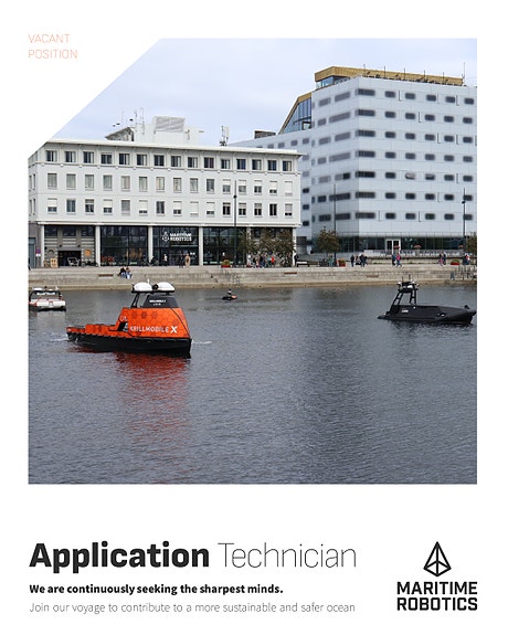 Our sea drones in front of our headquarters in Trondheim