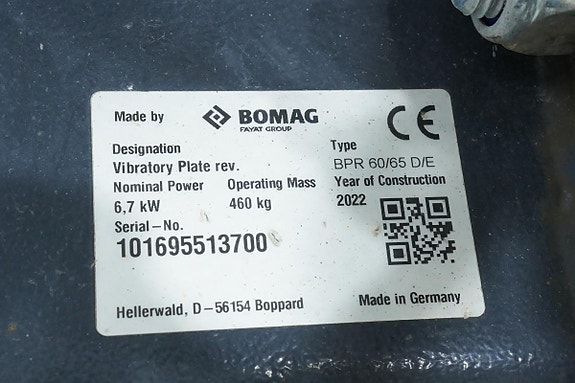 Bomag BPR 60/65 D/E vibroplate - 460 kg 10 of 22
