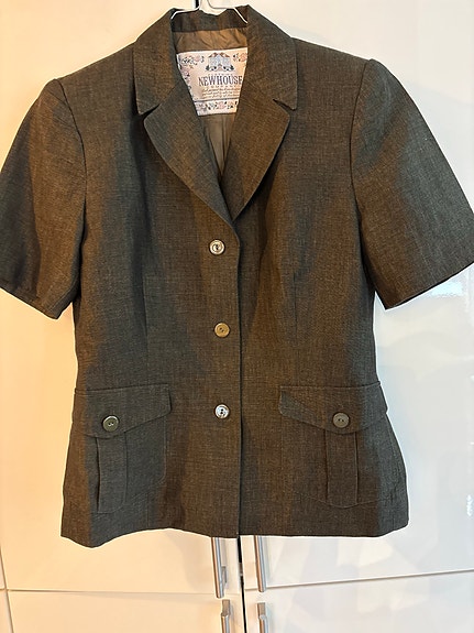 Newport blazer med kort arm i 100% lin