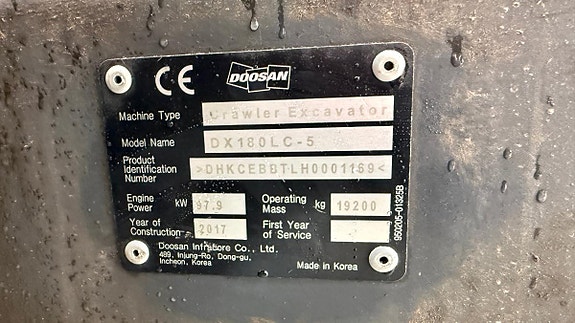 Doosan DX180LC-5 gravemaskin m/ Engcon og Gjerstad G70 20 of 30