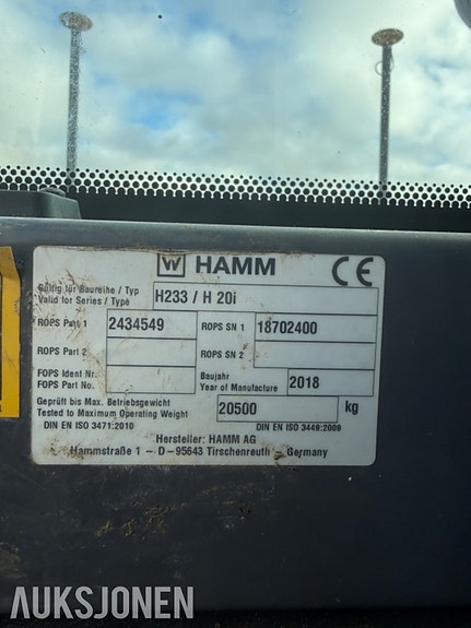 Hamm H20i vibrasjonsvals med Leica dokumentasjonsutstyr – kun 223 timer 27 of 29