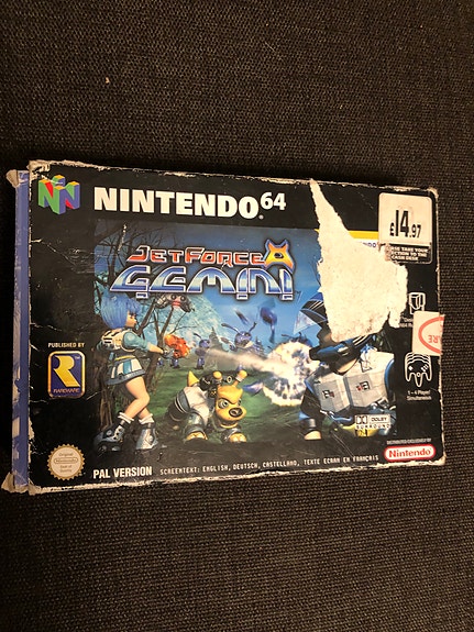 Nintendo 64 Jet Force Gemini spillboks PAL