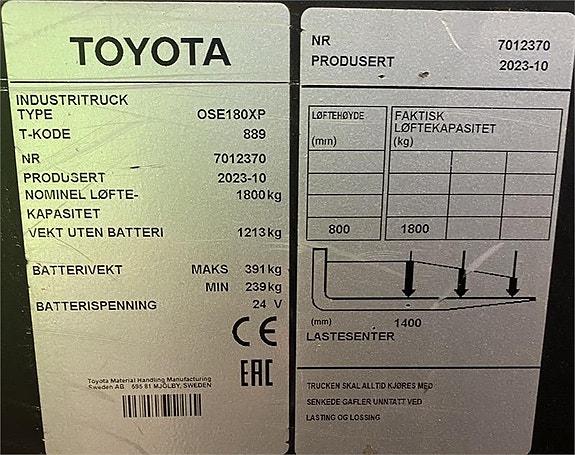 Toyota OSE180XP 4 of 4