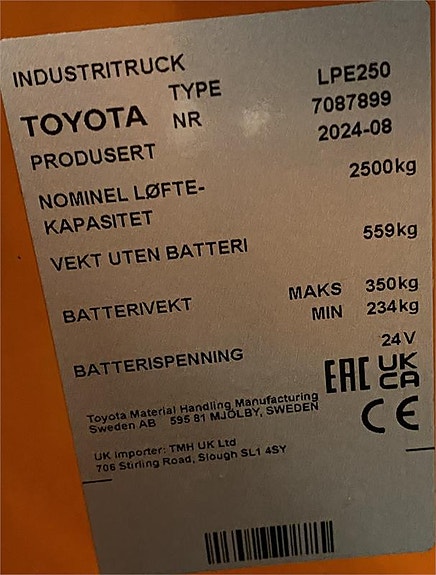 Toyota LPE250 4 of 4