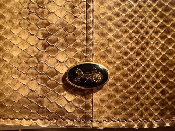 Vintage Celine slangeskinn-clutch / skulderveske (Ekte skinn)