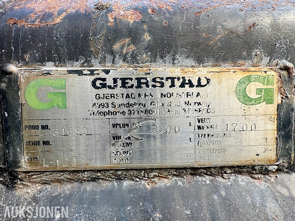 Andre Gjerstad Hjullasterskuffe - BM feste - 3200 liter - bredde 273 cm innvendig 11 of 11