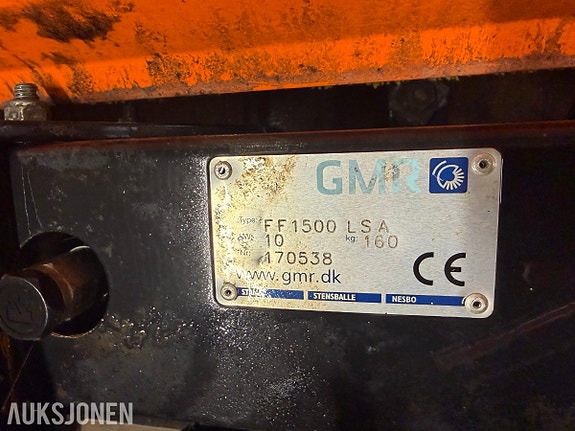 Andre GMR Stensballe FF1500 LSA frontkost - Mekanisk drift via kraftuttak - Hydraulisk sving - A-ramme for 5 of 7