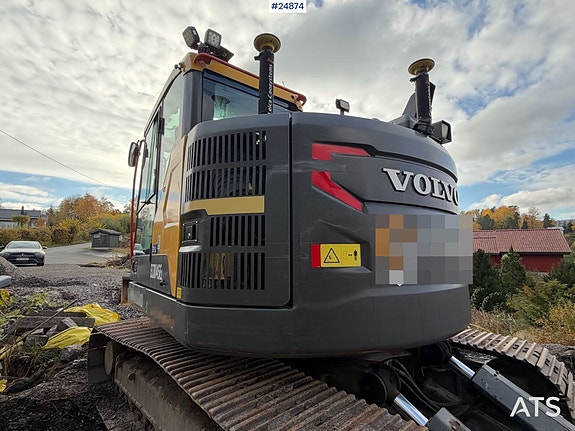 Volvo ECR145EL Beltegraver - 3 skuffer, tilt og Leica GPS 29 of 30