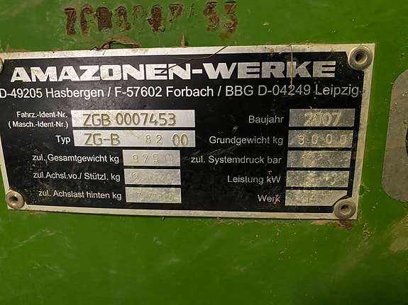 Amazone ZG-B 8200 Drive 7 of 16