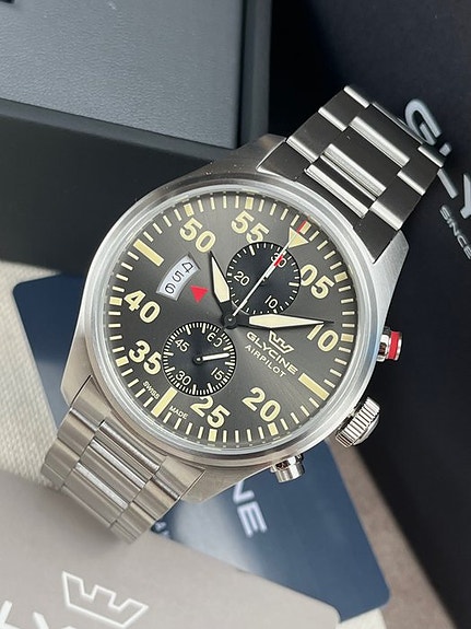 Glycine - Airpilot Chronograph Date Grey - GL0356 - Herre - 2020—2025