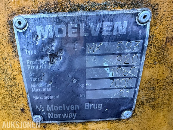 Volvo MK 693 Kran / Baklaster - 7 tonn løftekapasitet 6 of 30