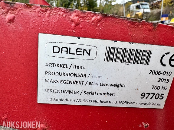Dalen 2006-110 snøfreser med hydraulisk sving og tut 7 of 14