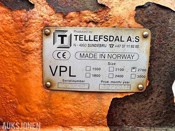 Andre Tellefsdal skjær med BM feste 2700 mm bredde 8 of 8
