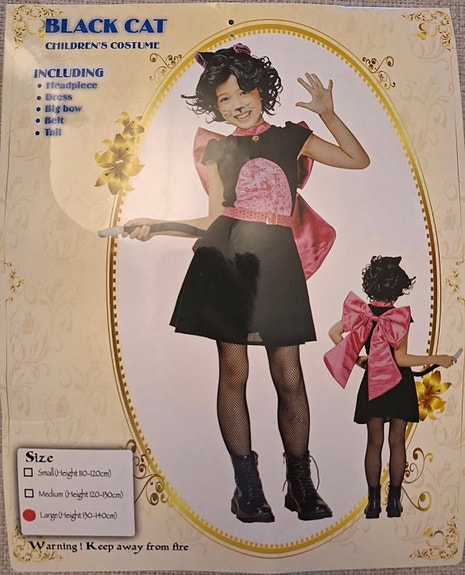 Black cat- kattekostyme ca 7-10 år